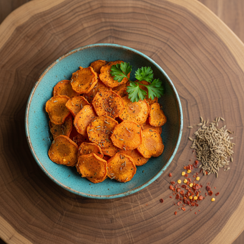 Moroccan Carrot Crunch in Turquoise Bowl