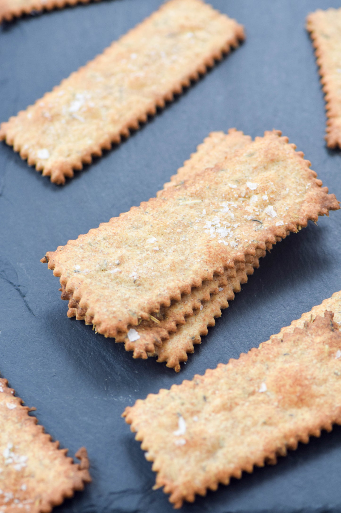 Sourdough Butter and Herbs Crackers