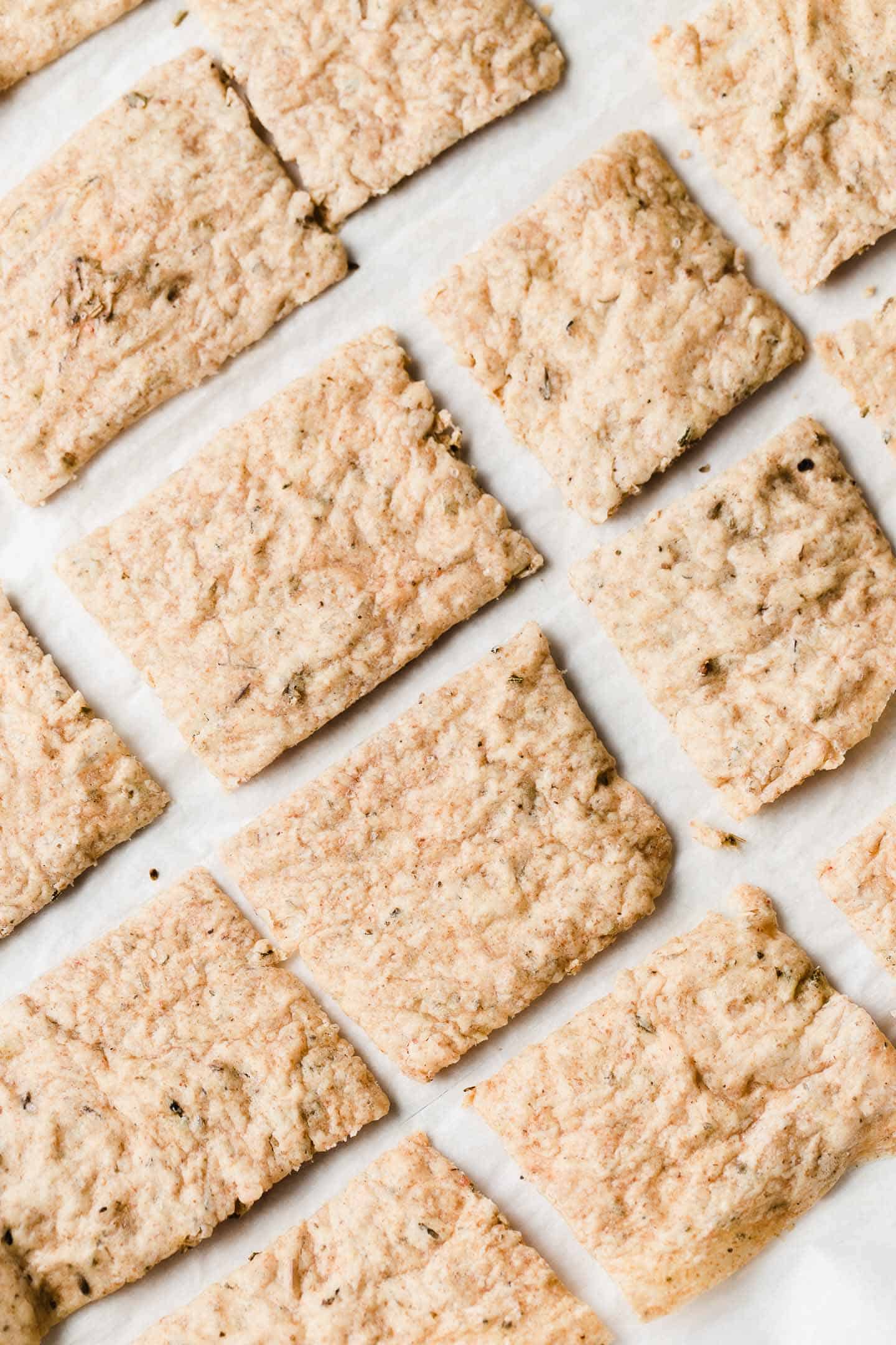 Sourdough Butter and Herbs Crackers