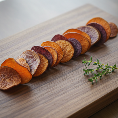 Sweet Potato Chips Color Variety